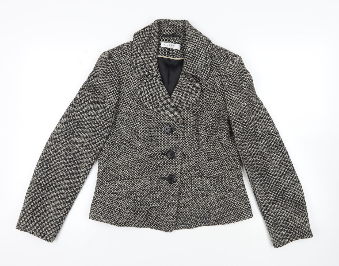 Planet Grey Tweed Blazer, Size 12, Classic Style