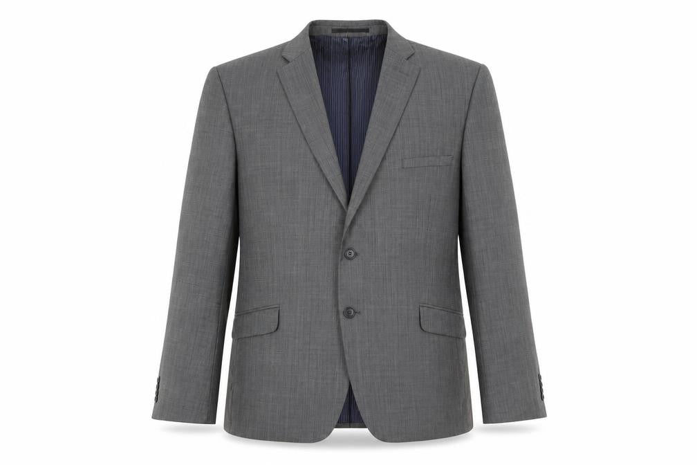 Mens 48 Chest Regular Daniel Hechter Grey Two-Button Blazer