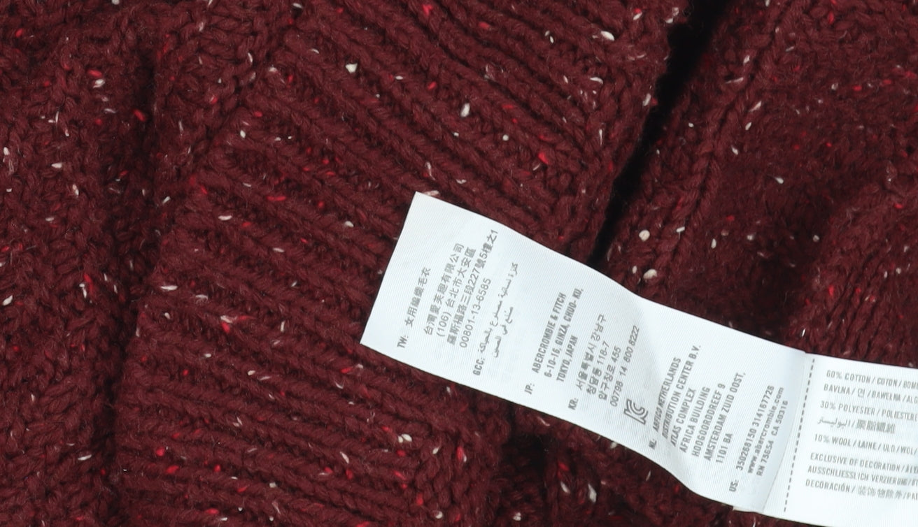 Hollister Red Crew Knit Pullover Jumper Size S