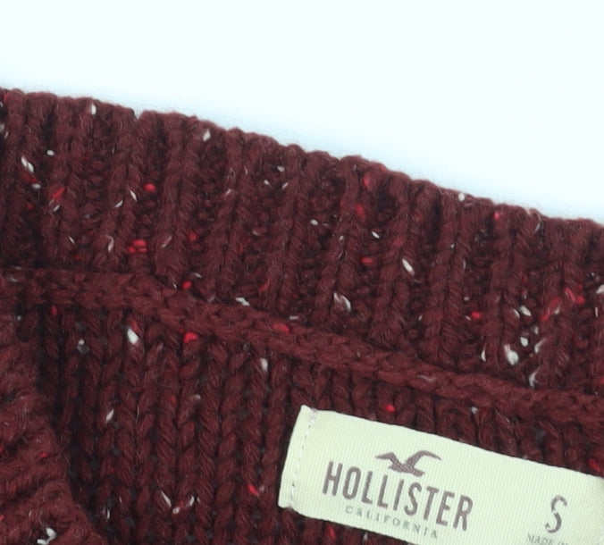 Hollister Red Crew Knit Pullover Jumper Size S