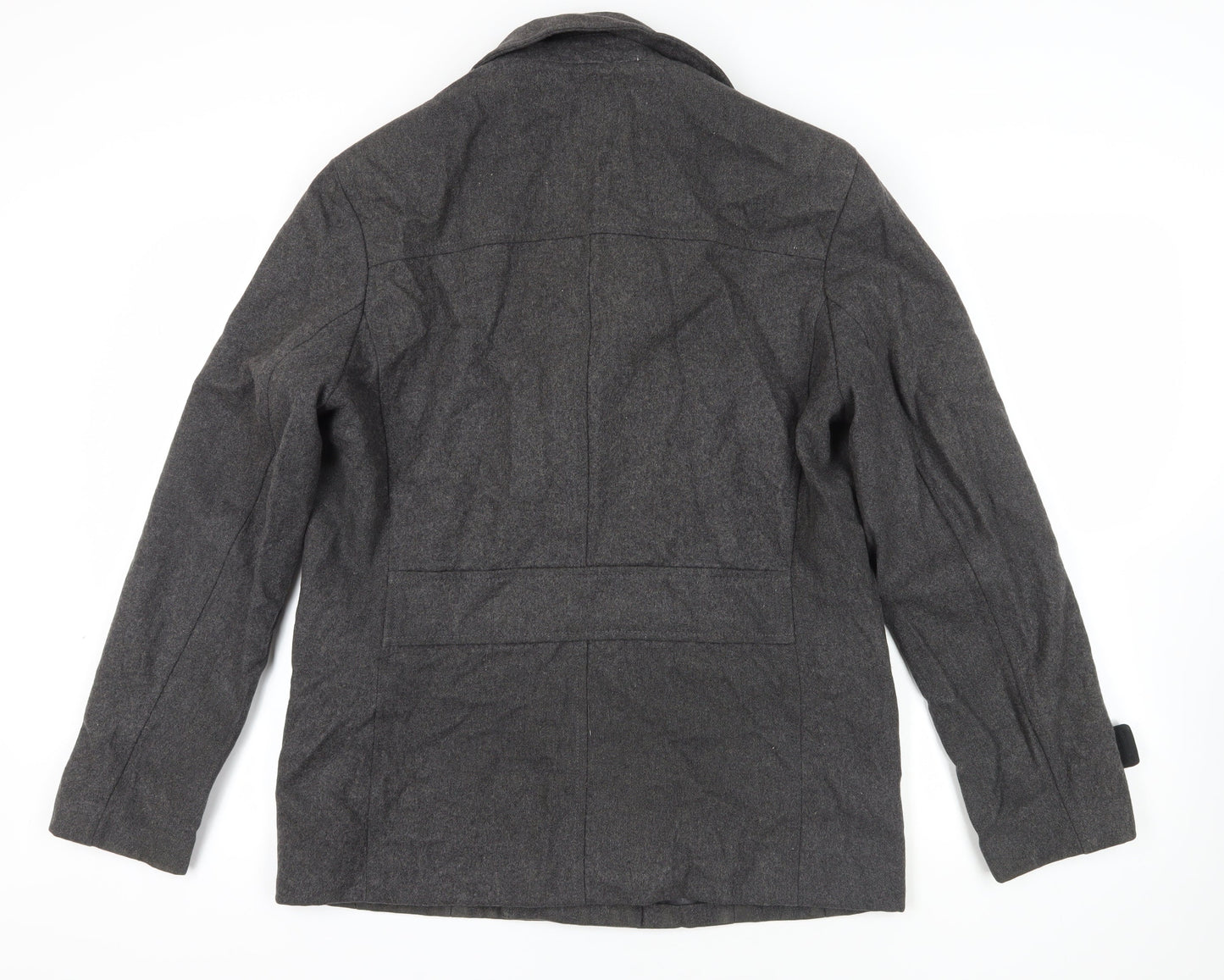 H&M Grey Wool Blend Pea Coat Size 26