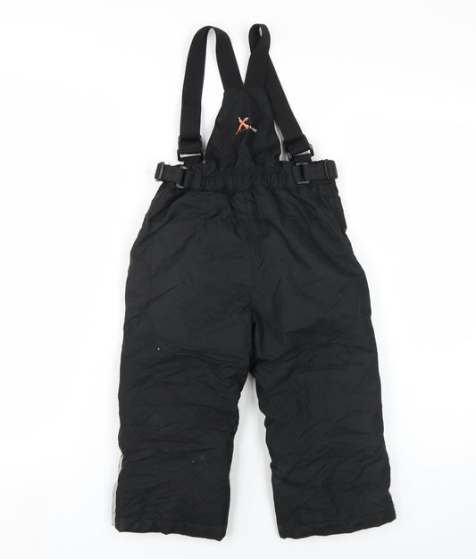 Killtec Boys Black Polyester Snow Pants Trousers Size 2 Years Regular Zip
