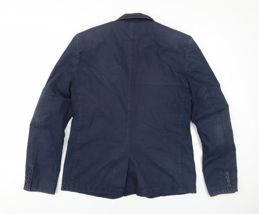 French Connection Womens Blue Jacket Blazer Size 12 Button
