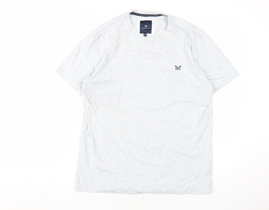 Crew Clothing Mens Grey Cotton T-Shirt Size M Round Neck