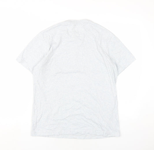Crew Clothing Mens Grey Cotton T-Shirt Size M Round Neck