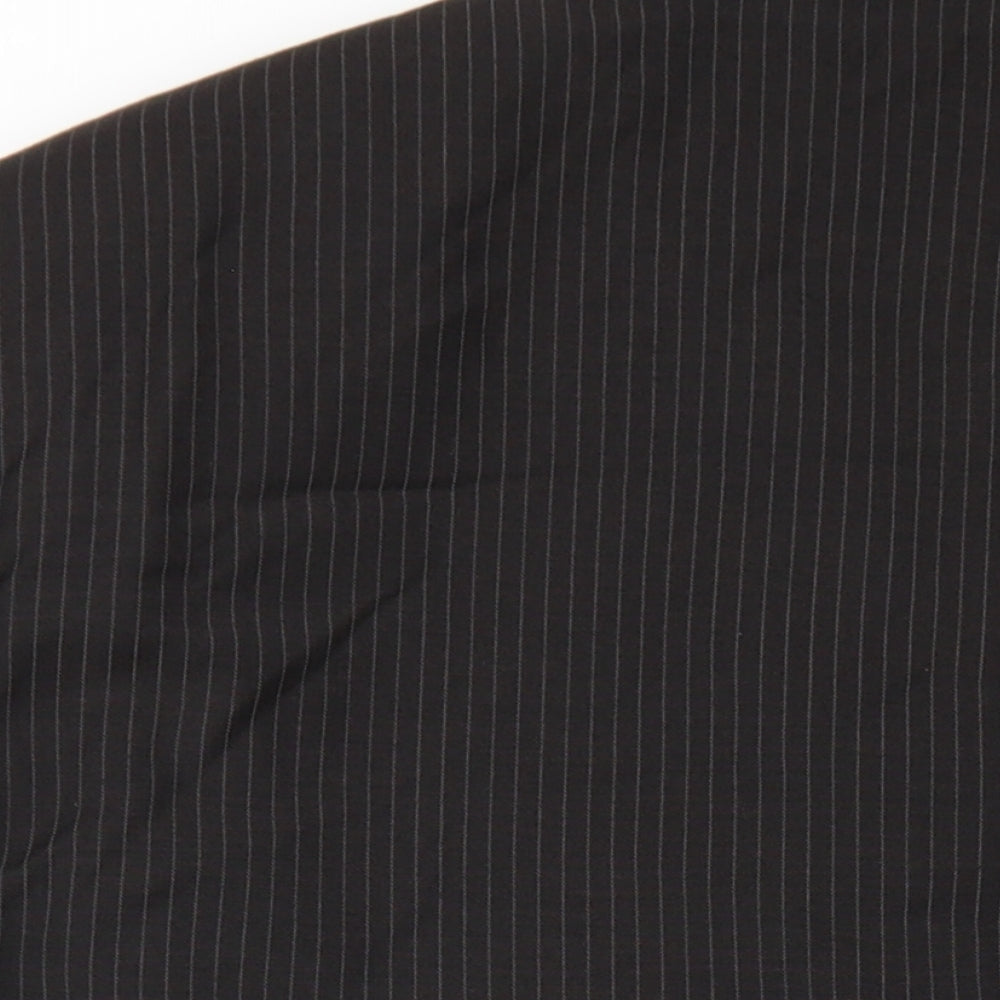 Marks and Spencer Mens Brown Striped Wool Jacket Blazer Size 46 Regular
