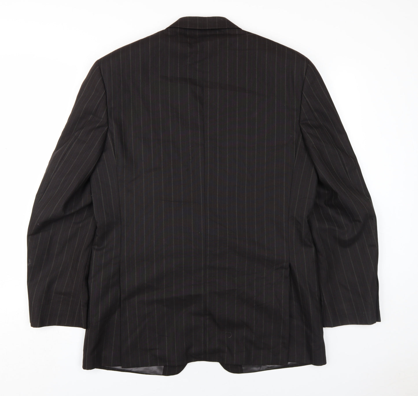 Beaumont Carr Mens Black Striped Wool Jacket Blazer Size 38 Regular