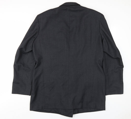 Marks and Spencer Mens Grey Wool Jacket Blazer Size 44 Regular
