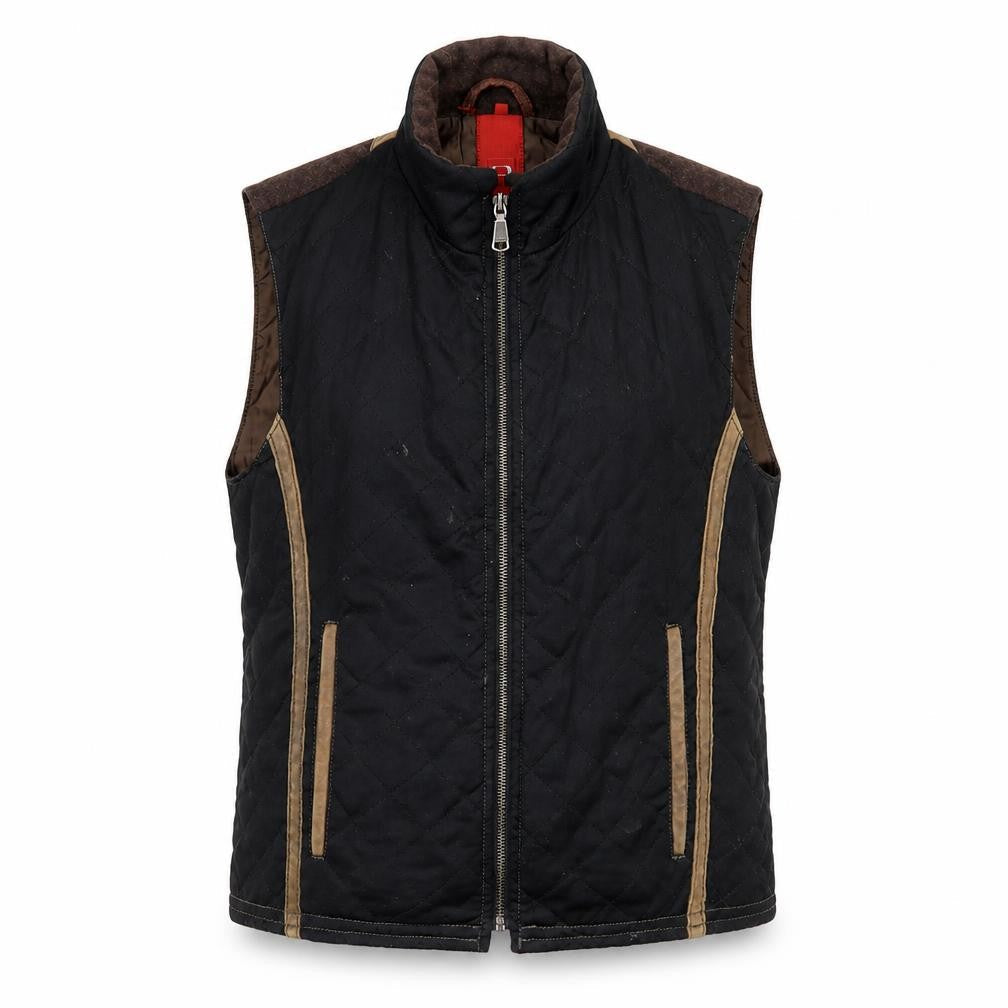 Offset Womens Black Gilet Waistcoat Size M Zip