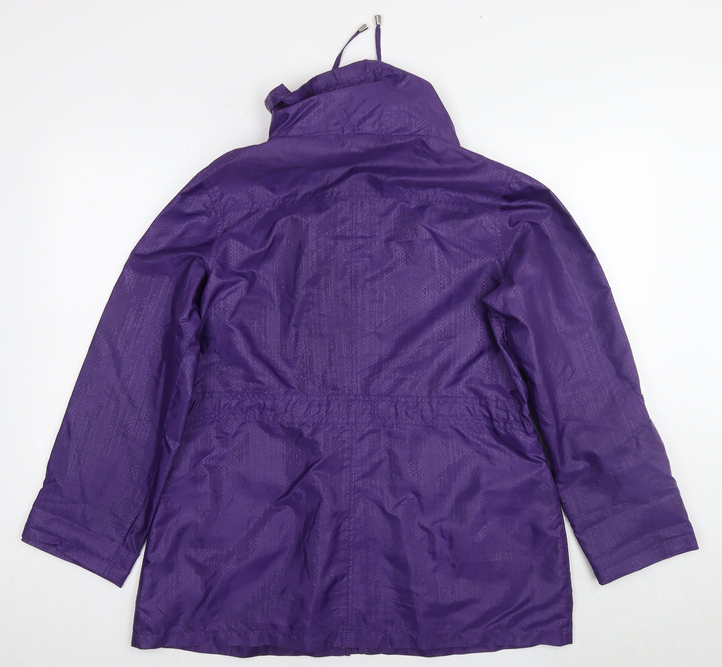 EWM Womens Purple Rain Coat Jacket Size 12 Zip