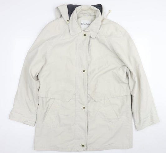 Dannimac Womens Beige Parka Jacket Size M Zip
