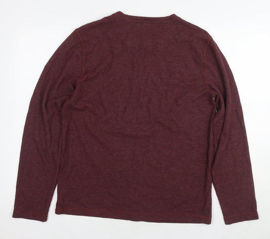 Eddie Bauer Womens Brown Round Neck Polyester Pullover Jumper Size M