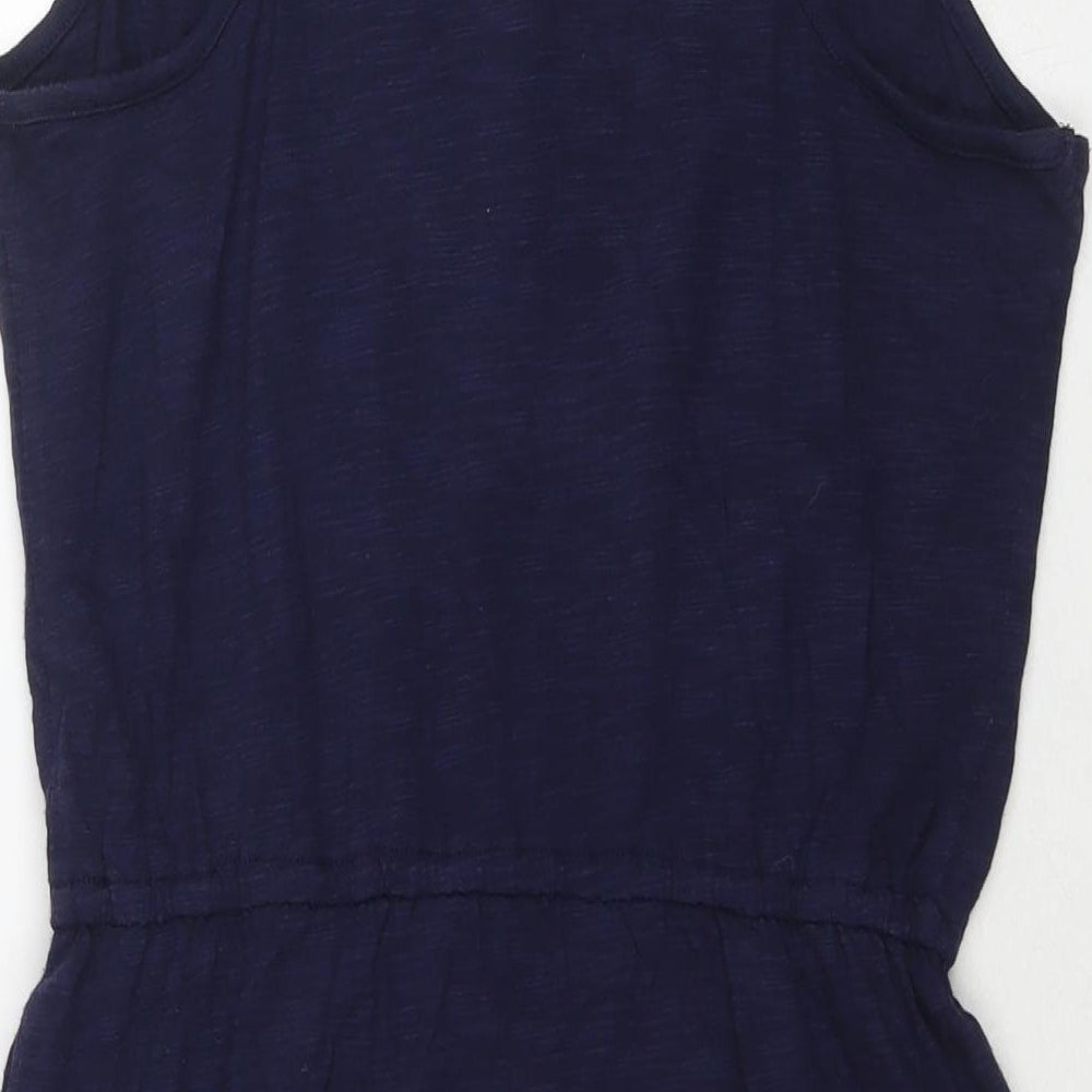 Gap Womens Blue Cotton Tank Dress Size M Round Neck Pullover