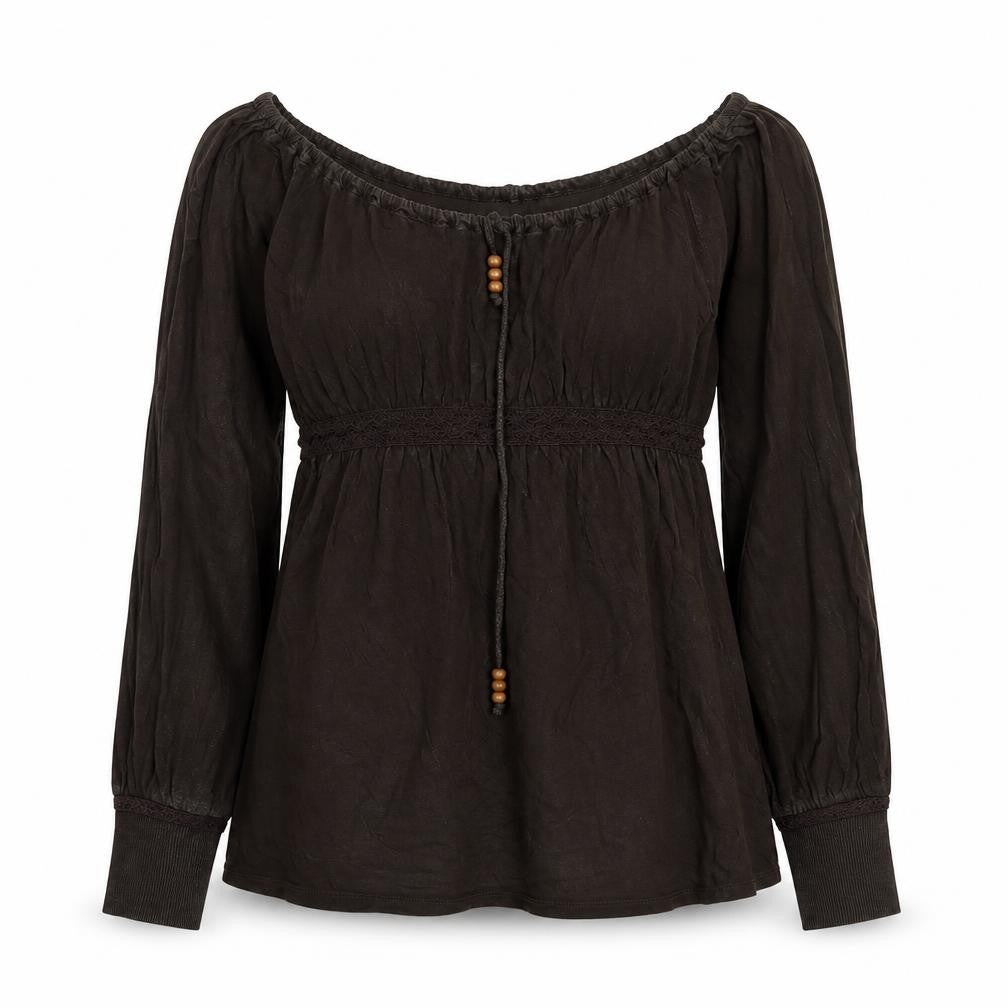 Womens UK Size S GANT Brown Polyester Blouse