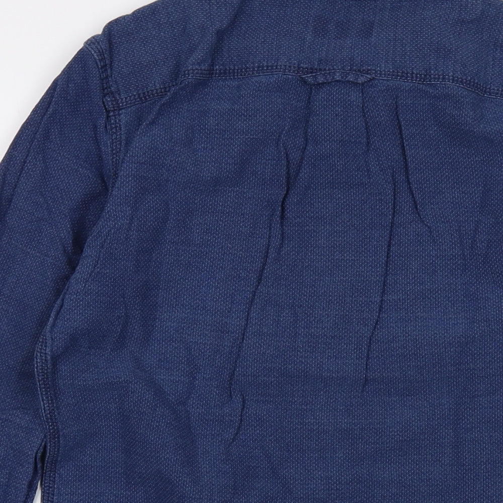 Jack Wills Mens Blue Cotton Button-Up Size XS Collared Button