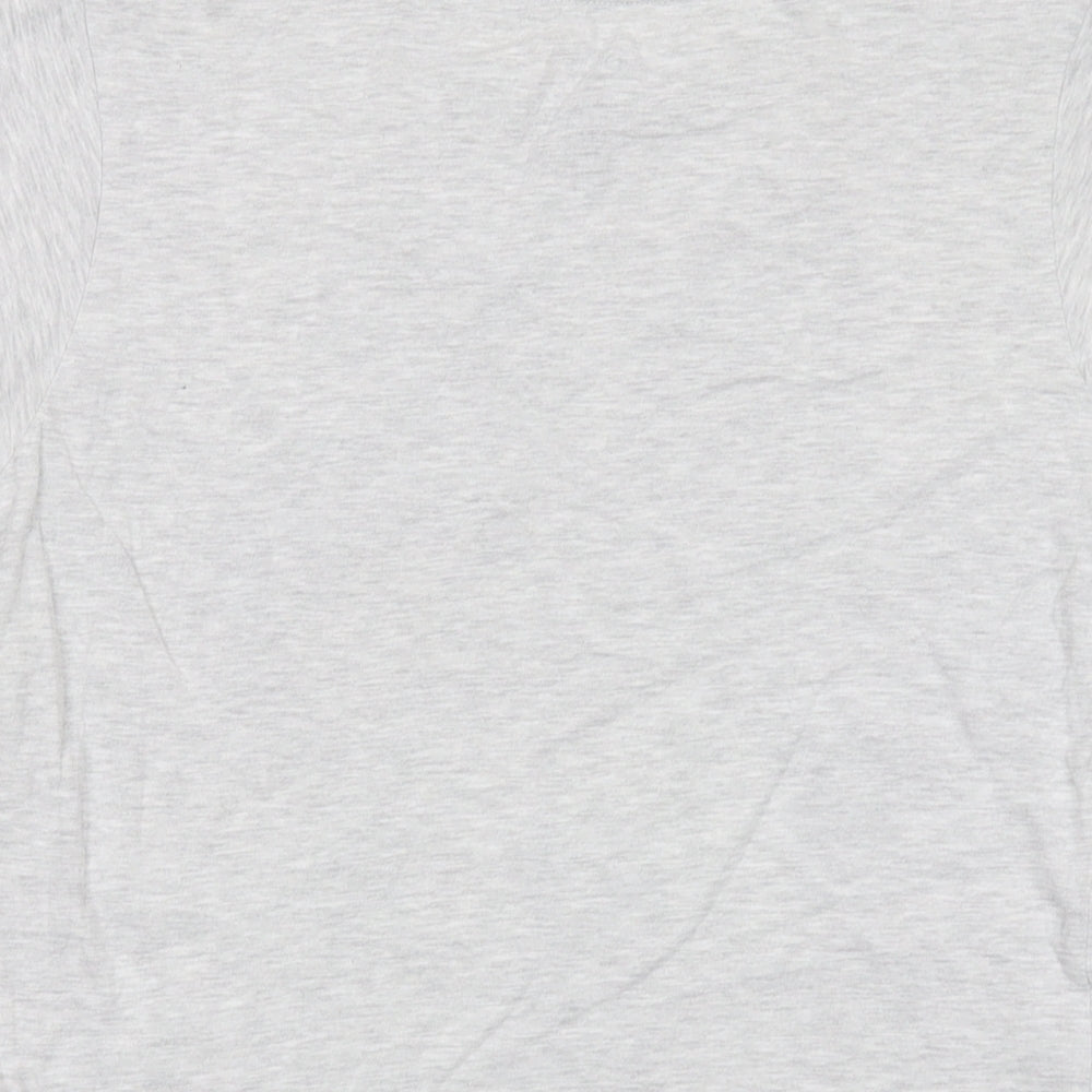 Disney Womens Grey Cotton Basic T-Shirt Size 10 Crew Neck - Minnie Mouse