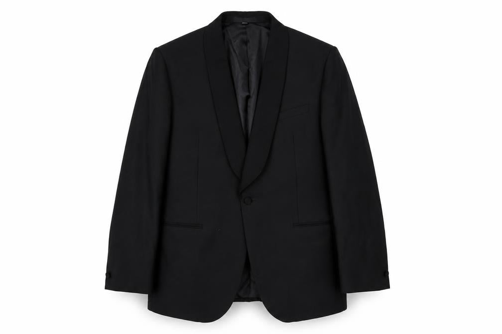 Marks and Spencer Mens Black Wool Jacket Suit Jacket Size 42 Regular