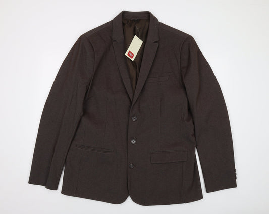 Cotton Traders Mens Brown Cotton Jacket Suit Jacket Size 46 Regular