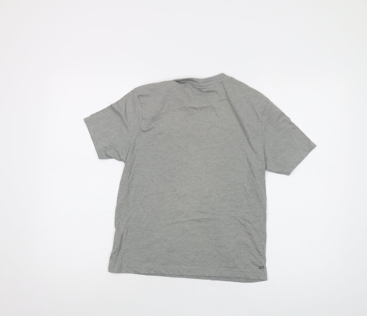 Slazenger Boys Grey Polyester Basic T-Shirt Size 13 Years Crew Neck Pullover