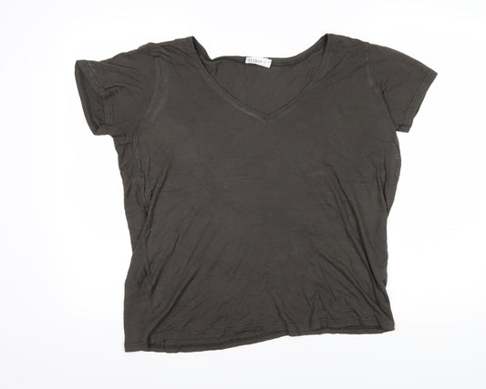 Desray Womens Grey Cotton Basic T-Shirt Size 10 Sweetheart