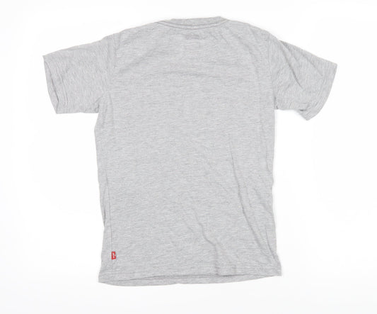 Levi's Boys Grey 100% Cotton Basic T-Shirt Size 12-13 Years Round Neck Pullover - Levi's