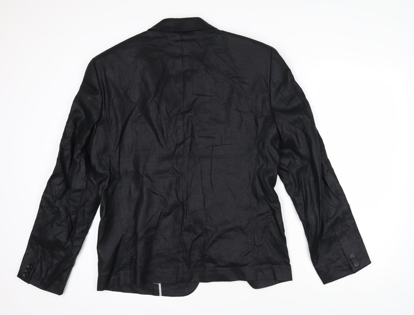 Linea Mens Black Jacket Blazer Size XL Button