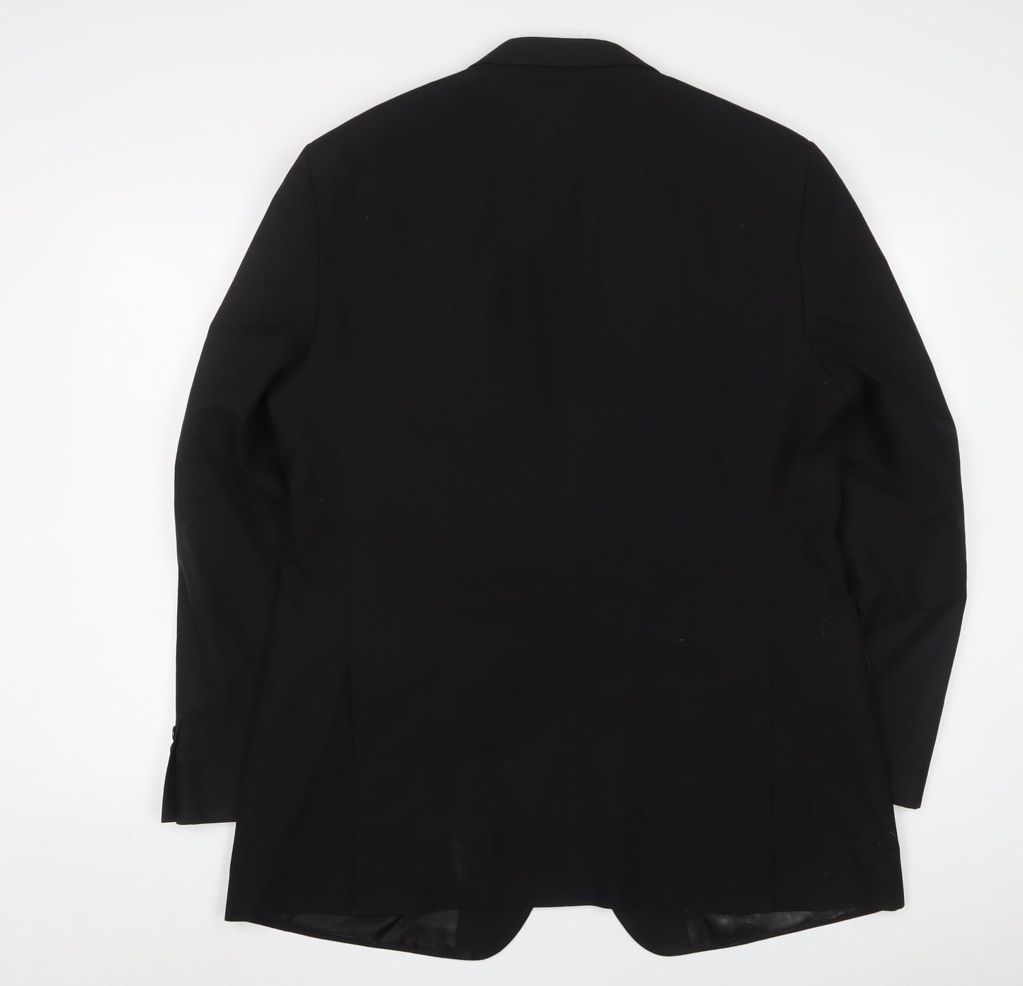 Marks and Spencer Mens Black Polyester Jacket Suit Jacket Size 44 Regular