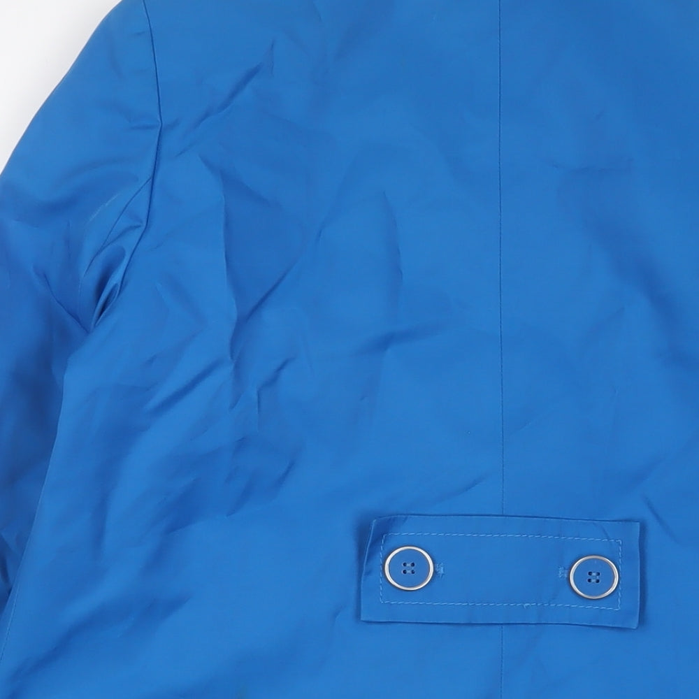 Principles Womens Blue Overcoat Coat Size 8 Button