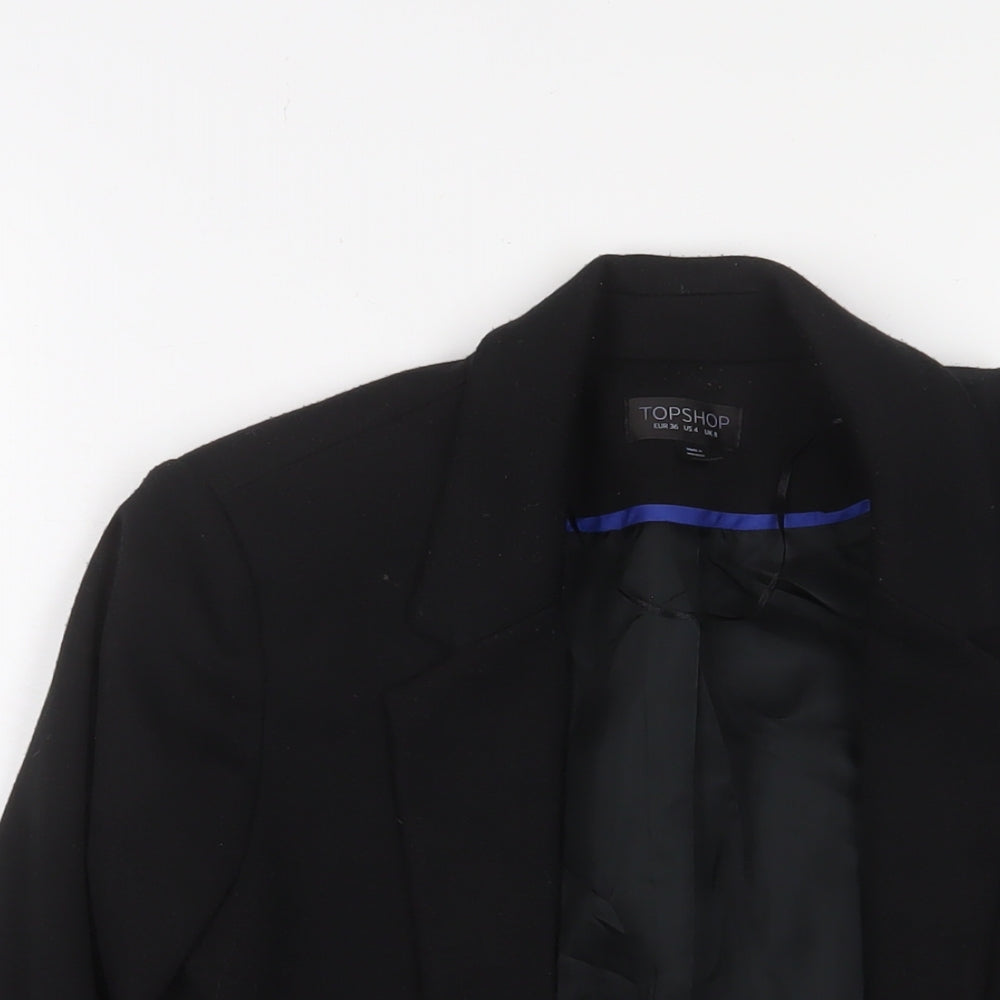 Topshop Womens Black Jacket Blazer Size 8