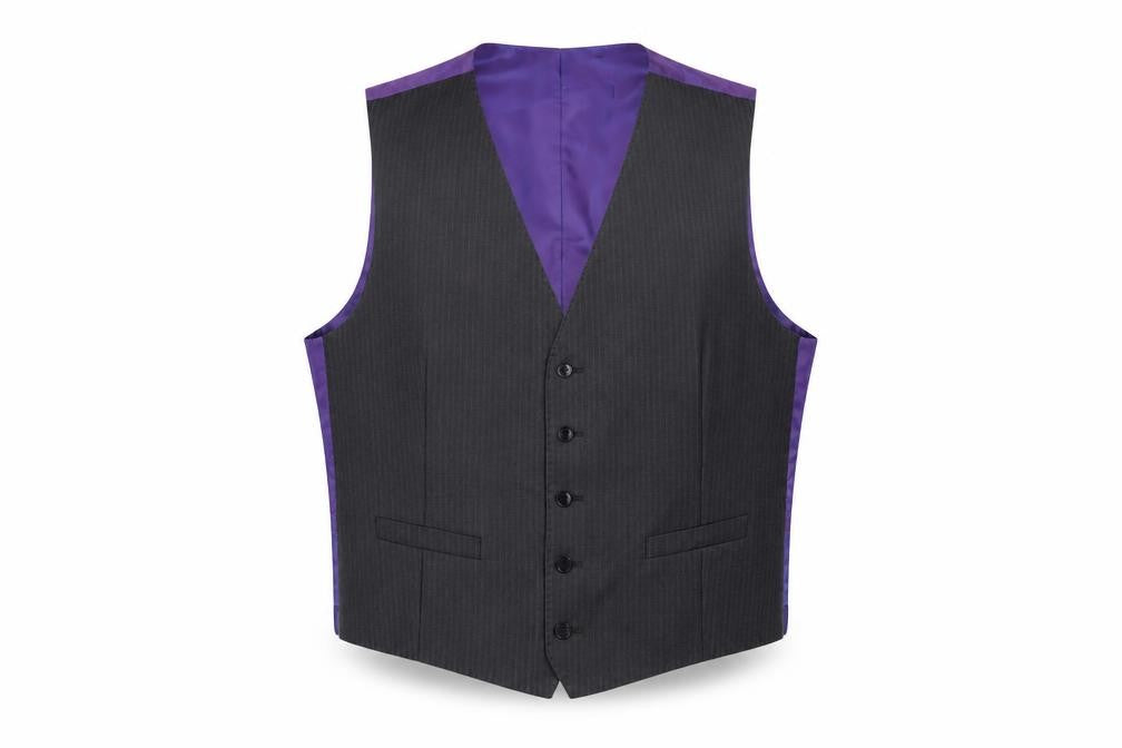 Marks and Spencer Mens Grey Polyester Jacket Suit Waistcoat Size L Regular