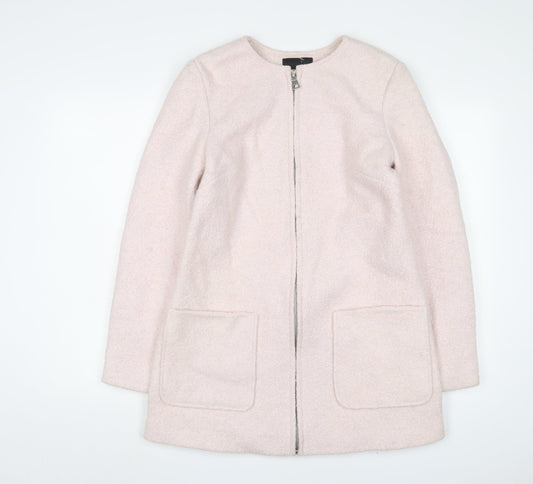 New Look Womens Pink Jacket Size 12 Zip