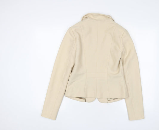 Love 21 Womens Beige Jacket Blazer Size XS Hook & Eye