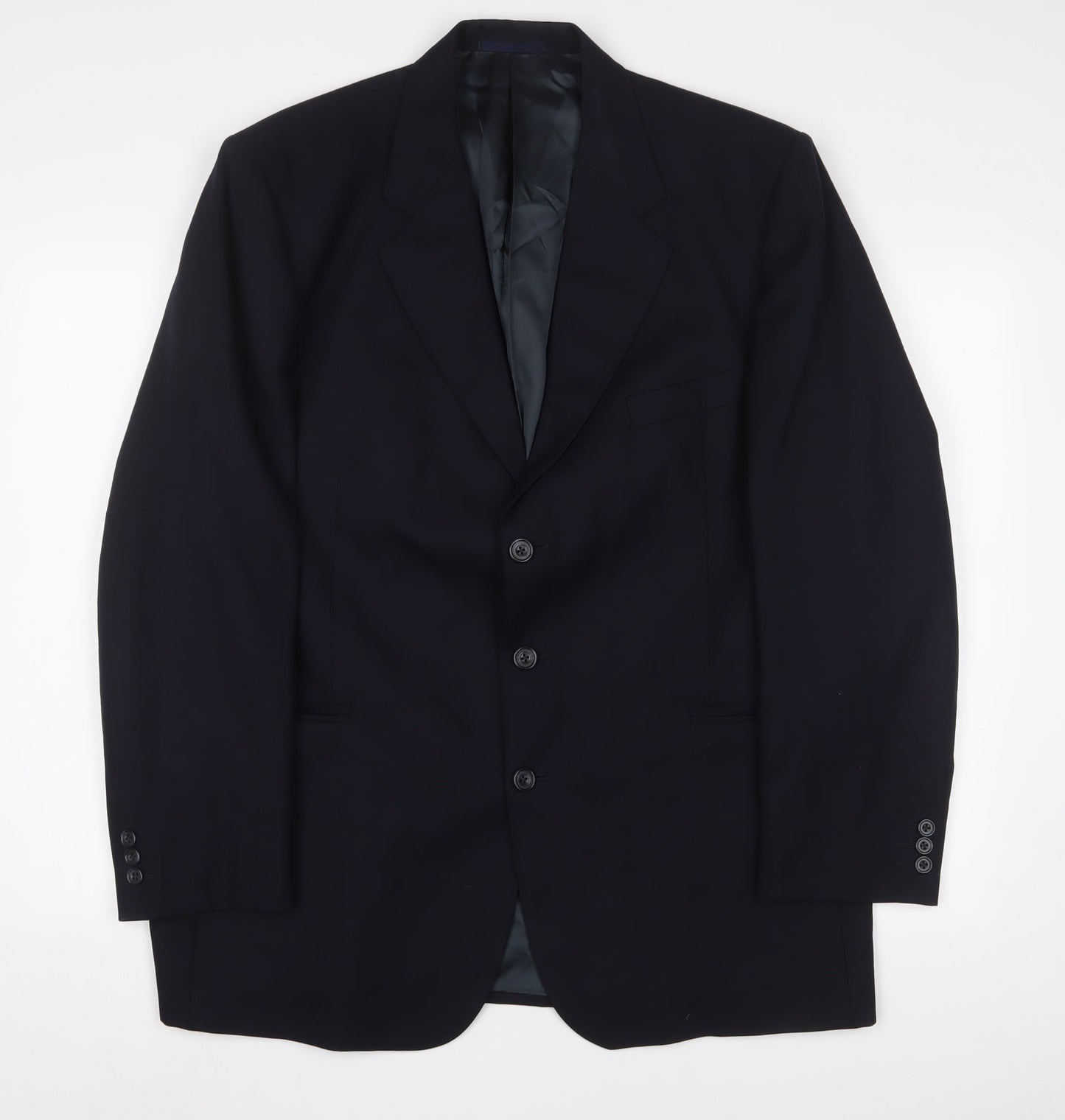 Aubrey Mens Blue Wool Jacket Suit Jacket Size 44 Regular