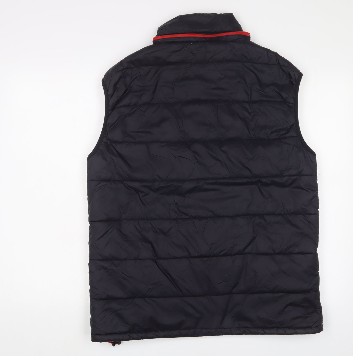 Sundried Mens Black Gilet Jacket Size L Zip - Logo
