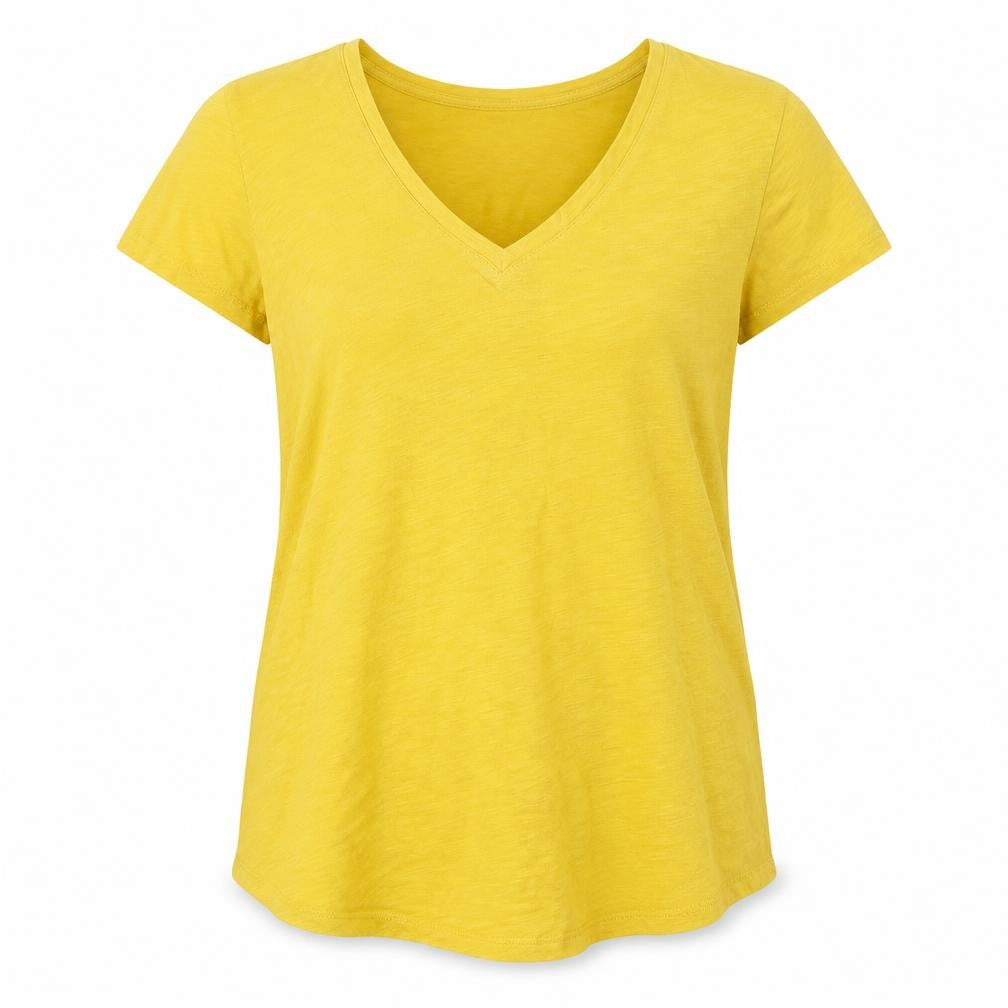 Womens UK Size S Gap Yellow Cotton T-Shirt