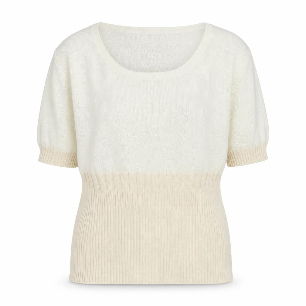lofela Womens Ivory Scoop Neck Silk Blend Pullover Jumper Size S - Logo