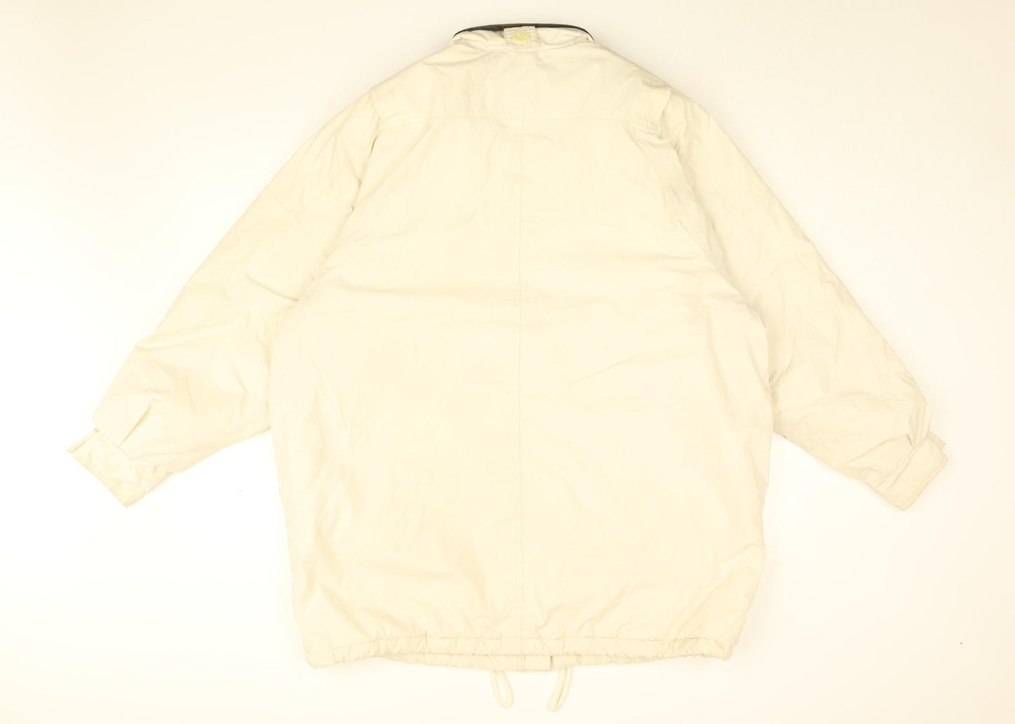 Towne Mens Ivory Overcoat Coat Size L Zip
