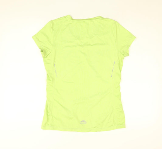 Slazenger Womens Green Polyester Basic T-Shirt Size 12 V-Neck Pullover