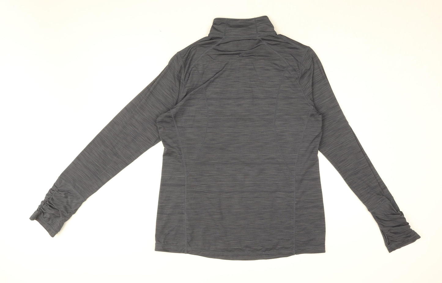 Kirkland Womens Grey Polyester Basic T-Shirt Size L High Neck