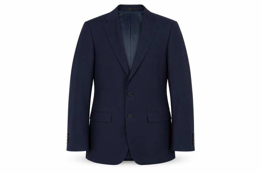 Front view of Marks & Spencer Blue Regular Fit Blazer - M