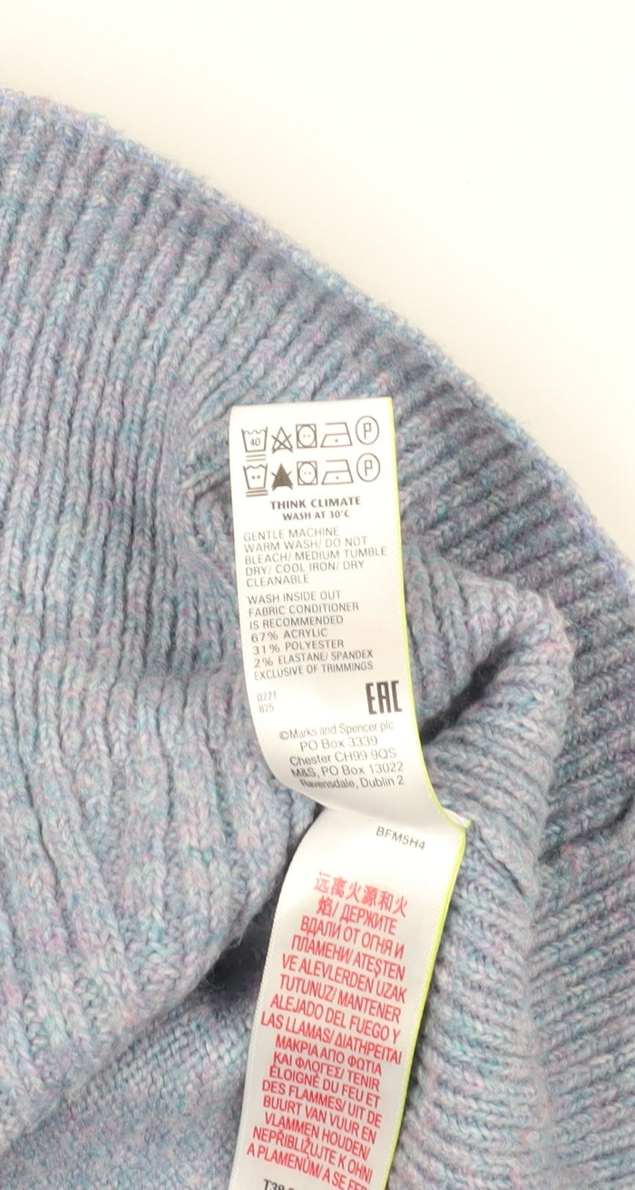 Marks and Spencer Blue Acrylic Jumper, M, Crew Neck
