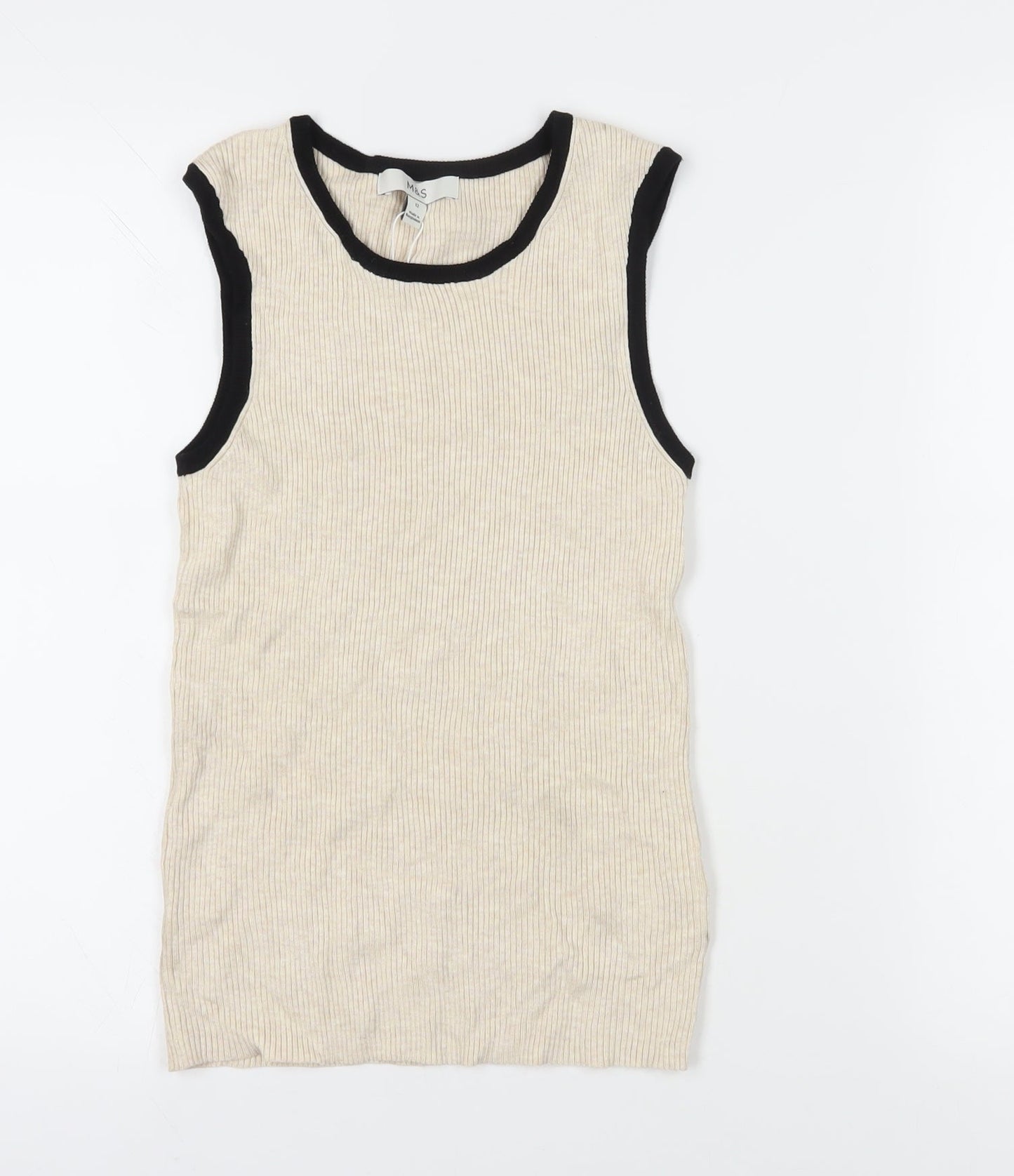 Marks and Spencer Beige Sleeveless Tank, Size 12