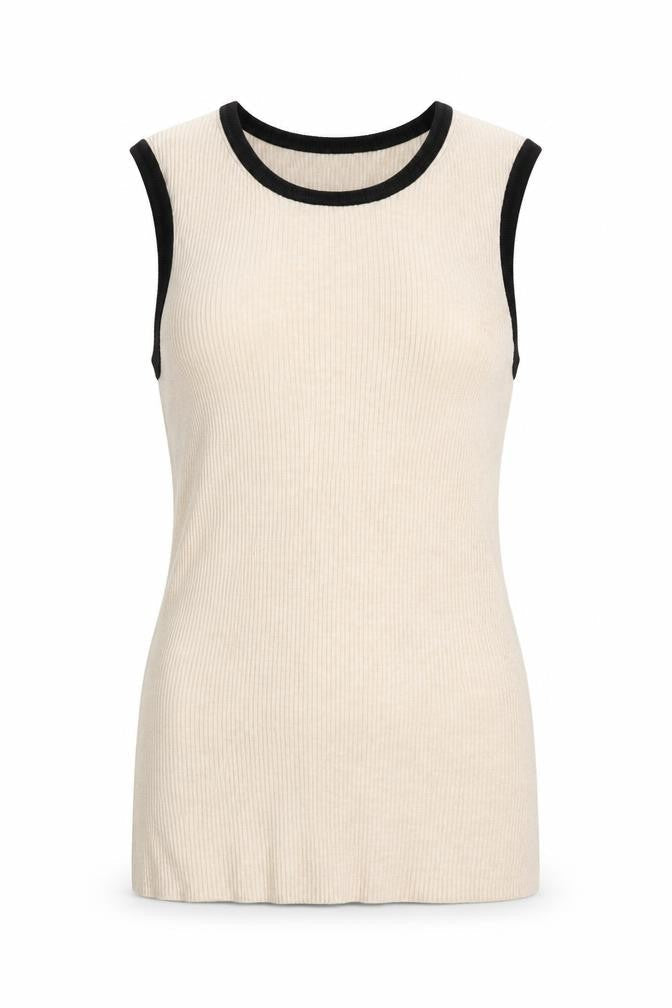 Front view of Marks & Spencer Beige Sleeveless Tank, size 12