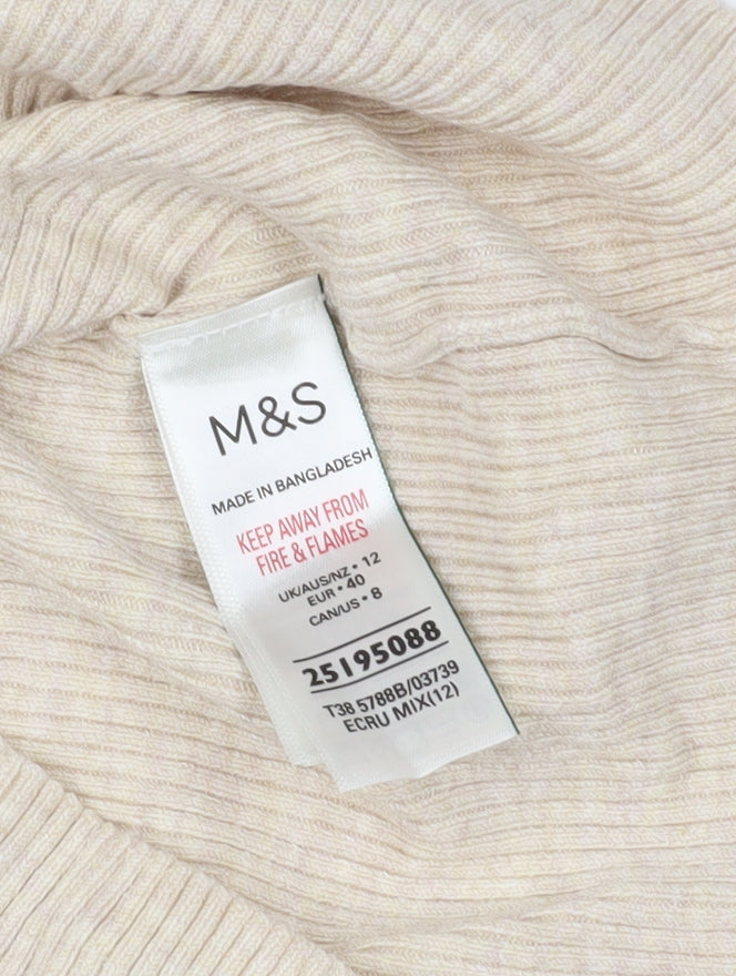 Marks and Spencer Beige Sleeveless Tank, Size 12