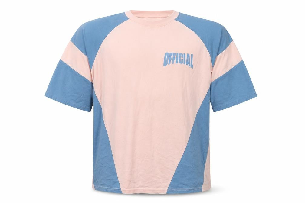 Front view of boohooMAN Multicoloured Logo T-Shirt M Colourblock