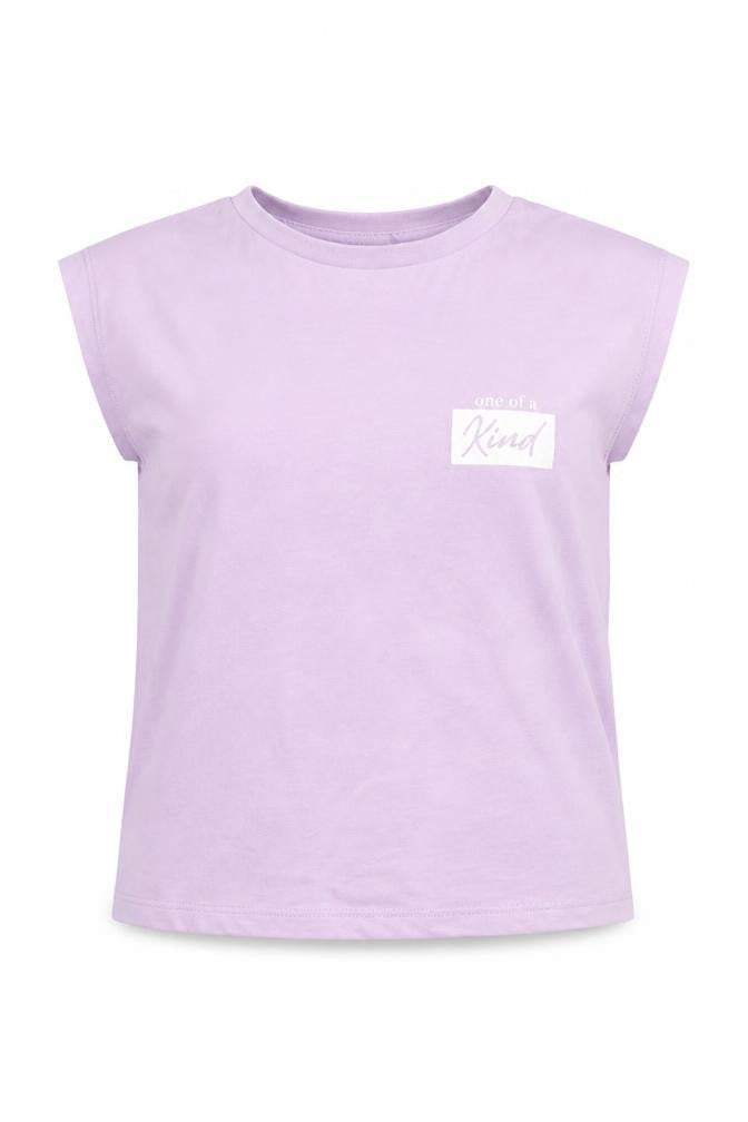 Front view of Next Purple Sleeveless girls’ t-shirt, size 5, years