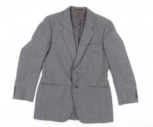 St Michael Grey Single-Breasted Blazer - Size 38