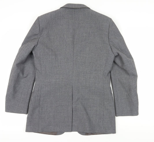 St Michael Grey Single-Breasted Blazer - Size 38