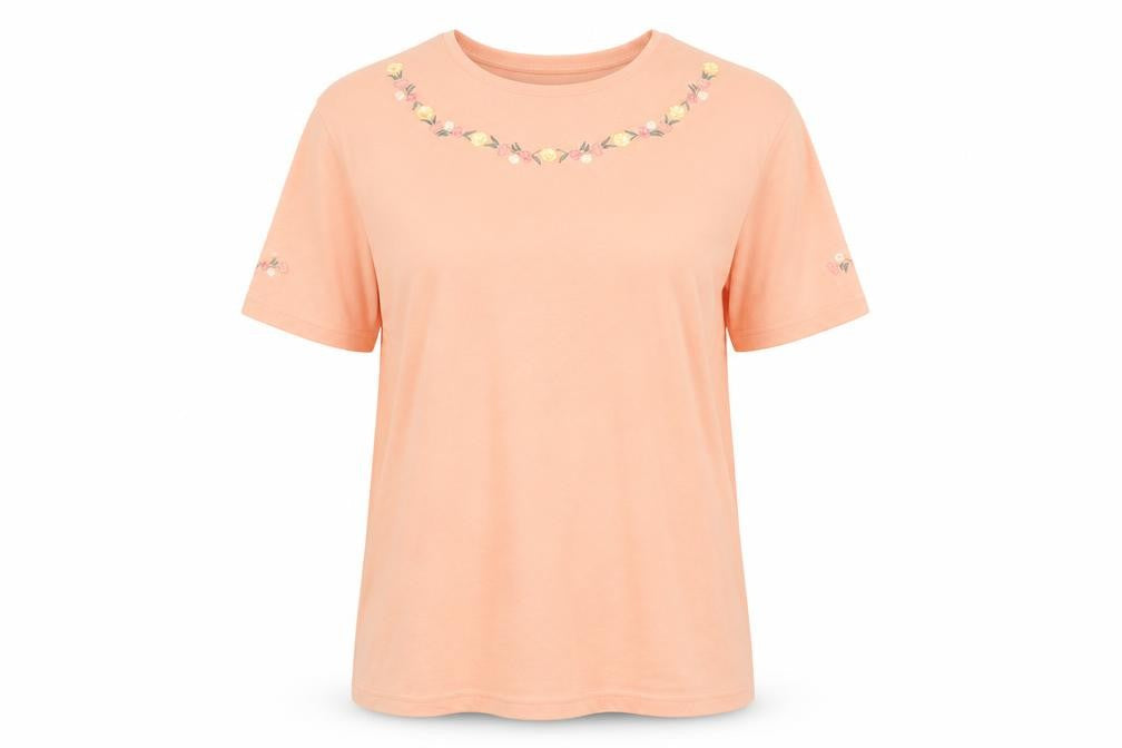 Womens UK Size 14 EWM Pink Polyester T-Shirt