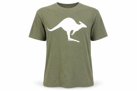 Womens UK Size M Australian Made Green Cotton T-Shirt